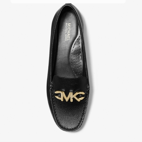 Michael Kors Shoes - Authentic MICHAEL KORS MK New‎ Reed Loafer Black & Gold Flats Boat Shoes Box Bag